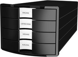Szafka z szufladami HAN 1012-13 czarny DIN A4, DIN C4 Ilość szuflad: 4