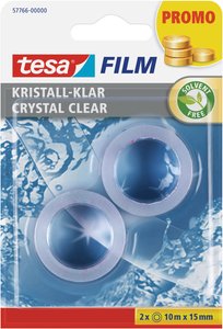 Krystalicznie przezroczysta taśma samoprzylepna tesafilm®, niewidoczna folia - najwyższa jakość, silna przyczepność Taśma samoprzylepna tesa krystalicznie przejrzysta 57766-00000-14  (D x S) 10 m x 15 mm 10 m 2 szt.