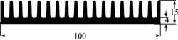 Radiator żeberkowy Fischer Elektronik SK 81 100 SA 2 K/W