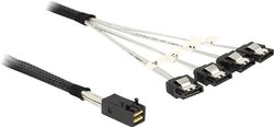 Kabel SAS Delock 83392, [1x złącze żeńskie mini-SAS (SFF-8843) - 4x złącze męskie SATA 7-pin]