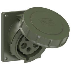 Gniazdo natynkowe CEE skośne (92x100mm) 32A 5p 6h IP67 brąz zielony Puszka montażowa CEE PC Electric 4252-6.u 32 A