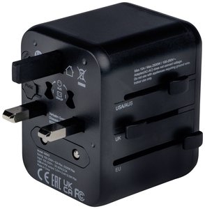 Adapter podróżny Verbatim 49543  Universal Travel Adapter UTA-01 with 2xUSB Charger