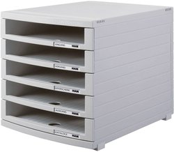 Szafka z szufladami HAN 1505-0-11 szary błyszczący DIN A4, DIN B4, DIN C4 Ilość szuflad: 5