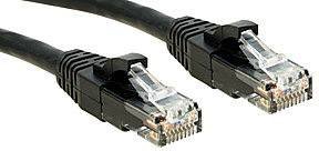 Kabel LAN LINDY 45433, 1 szt., RJ45, CAT 6, U/UTP, 2.00 m, czarny