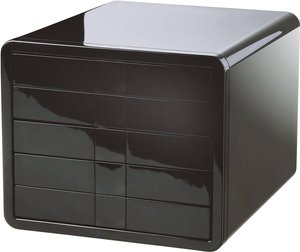 HAN 1551-13, Box i-Box, innowacyjny i designerski design, doskonała obudowa w jakości Premium. Z 5 zamkniętymi szufladami, czarny Szafka z szufladami HAN 1551-13 czarny DIN A4, DIN C4 Ilość szuflad: 5