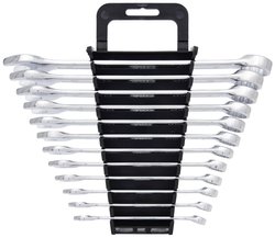 Zestaw kluczy płasko-oczkowych, zagiętych, 12 szt. 8-19mm Zestaw kluczy płasko oczkowych KS Tools 517.0052 19 mm