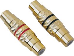 Złącze cinch najwyższej jakości 2xjack Sinus Live Złącze podwójne cinch, pozłacane