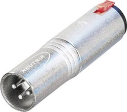 Adapter XLR NA3MJ złącze męskie XLR - złącze żeńskie jack 6,3 mm Stereo Neutrik NA3MJ 1 szt.
