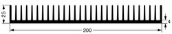 Radiator żeberkowy Fischer Elektronik SK 42 100 SA 1.2 K/W