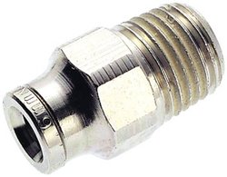 Łącznik prosty Norgren 101250628  Gwint zewnętrzny: R1/4  Średnica rury: 6 mm