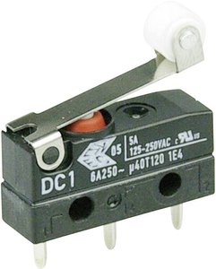 Mikroprzełącznik DC1C-H1RB 250 V/AC 6 A 1 x wł/(wł) ZF IP67 chwilowy 1 szt.