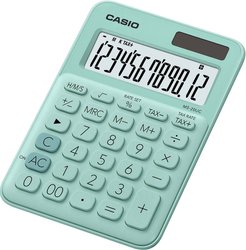 Casio MS-20UC-GN  Kalkulator stołowy zielony Wyświetlacz: 12 energią słoneczną, bateryjne (S x W x G) 105 x 23 x 149.5 mm