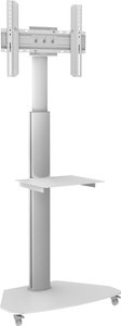 Przenośna podstawka do ekranów LCD 37” - 70” (94 - 178 cm), wysokość kolumny teleskopowej: 1200 - 1800 mm, szklana półka na urządzenia AV ze szkła bezpiecznego o grubości 6 mm Stojak na kółkach do telewizora My Wall HP1DWL, 94,0 cm (37'') - 177,8 cm (70''