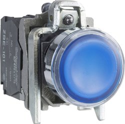 Przycisk z podświetleniem Schneider Electric Harmony XB4BW36B5, 240 V, IP66, niebieski
