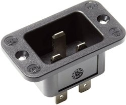Złącze męskie IEC Kaiser C20 złącze męskie do wbudowania pionowego Łączna ilość styków: 2 + PE 16 A czarny 767/63/sw/C 1 szt.