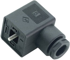 Złącze wtykowe do zaworu elektromagnetycznego, wersja A, seria 210 czarny  Ilość styków:2+PE binder Zawartość: 1 szt.