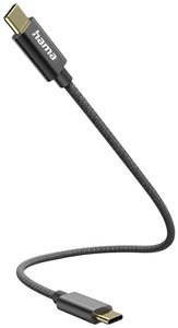 Kabel do ładowania USB Hama, USB 2.0, Złącze męskie USB-C®, Złącze męskie USB-C®, 0.20 m