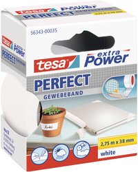 tesa extra Power® Perfect taśma tekstylna — do wymagających zastosowań wewnętrznych i zewnętrznych, maksymalna siła klejenia, odporna na warunki atmosferyczne Taśma materiałowa tesa® extra Power 56343-00035-03, 1 szt.