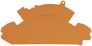 gr. 1,5 mm Z MOŻLIWOŚCIĄ PLOMBOWANIA, pomarańczowa WAGO 2007-8894 ŚCIANKA KOŃCOWA / ROZDZIELAJĄCA