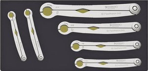 Zestaw kluczy pierścieniowych z grzechotką Stahlwille TCS 240/6 96838774 10 - 19 mm  6 szt.