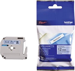 Taśma do nadruku Brother MK531BZ, 12 mm x 8 m, Kolor taśmy: niebieski / Kolor nadruku: czarny