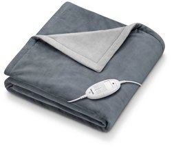 Beurer HD 75 Przytulny koc termiczny w kolorze ciemnoszarym Ciepły koc Beurer 42106 HD 75 Cosy Dark Grey 100 W