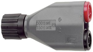 Izolowany adapter BNC (M) do podwójnego gniazda bananowego Pomona Electronics72937,Wtyk laboratoryjny- 1 szt.