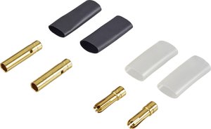 Złącze męskie Deluxe akumulatora 4 mm  Reely 83436-2 pozłacane 2 par(a)