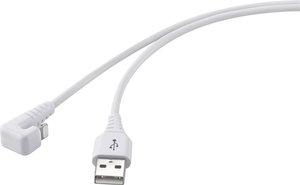 Kabel USB Renkforce, USB 2.0, Złącze męskie USB-A, Złącze męskie Lightning, 1.00 m