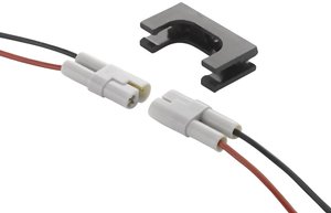 Kabel połączeniowy unisex złącze kabla, Ilość styków: 2, W zestawie czarne / czerwone nitki, 8.5 A, 1 szt.