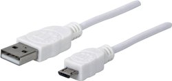 Kabel USB Manhattan, USB 2.0, Złącze męskie USB-A, Złącze męskie USB Micro-B, 1.80 m