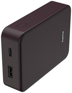 Zasilacz „Color 10”, 10000mAh, 2 wyjścia: USB-C, USB-A, śliwkowy Powerbank Hama Colour 10 10000 mAh Fast Charge LiPo