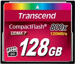 Karta pamięci CF Transcend TS128GCF800, 128 GB, 120 MB/s / 60 MB/s