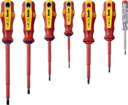 Zestaw wkrętaków izolowanych VDE, 7-cz. Zestaw wkrętaków kwb  665307 7 szt.
