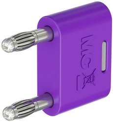 Złączka bananowa Stäubli KS-4N-19 64.4012-26 Średnica pinu: 4 mm Rozstaw kołków: 19 mm fioletowy 1 szt.