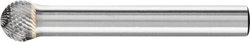 Frez z węglika wolframu, kulisty 8x7 mm, trzpień ø 6 mm, nacięcie MICRO do obróbki precyzyjnej Frez PFERD KUD 0807/6 MICRO 21112676, 8 mm x 47 mm , 1 szt.
