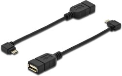 Przejściówka, adapter USB Digitus AK-300313-002-S AK-300313-002-S, [1x złącze męskie Micro-B USB 2.0 - 1x złącze żeńskie USB-A 2.0]
