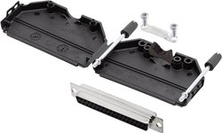 Zestaw listew żeńskich D-Sub encitech DPPK37-BK-DBS-K 6355-0001-14, rzędy: 2, styki: 37, 180 °, 1 zest.