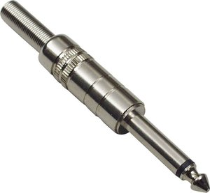 Złącze męskie jack 6,35 mm 1107008 BKL Electronic 1107008 złącze męskie proste Ilość styków: 2 mono srebrny 1 szt.