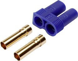 Złącze wtykowe EC5 złote złącze wtykowe systemowe gniazdo wtykowe 5 mm Złącze żeńskie akumulatora EC5 Reely 1373226 pozłacane 1 szt.