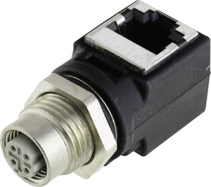 Adapter M12 Harting HARAX® M12-L 21 03 381 4401 Ilość styków: 4 1 szt.