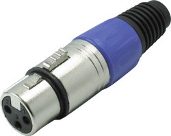 Złącze męskie XLR Kash 55022-B, CuZn (mosiądz), złącze, proste, 1 szt.