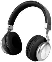 BAXX / SW Zestaw słuchawkowy stereo Bluetooth z HSP, HFP, A2DP i AVRCP w kolorze czarnym Słuchawki Over Ear Monacor BAXX/SW BAXX/SW czarny, srebrny