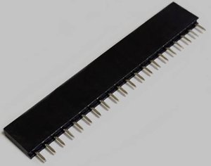 Listwa gniazdowa jednorzędowa 20-biegunowa, prosta, pozłacana, raster 2,5 mm, wysokość 8,5mm, nierozdzielny BKL Electronic 10122211 Listwa złączy żeńskich (standardowa) 1 szt.