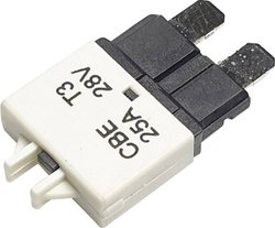 Wyłącznik instalacyjny nożowy Hansor Circuit Breaker Standard, type 3, Manual Reset, 25A CBE3 Series 25A, 12 V - 32 V, 25 A, 1 szt.