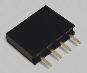 Listwa gniazdowa jednorzędowa 4-biegunowa, prosta, pozłacana, raster 2,5 mm, wysokość 8,5mm, nierozdzielny BKL Electronic 10122202 Listwa złączy żeńskich (standardowa) 1 szt.