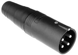 Złącze męskie XLR Amphenol AP-5-12, złącze męskie proste, 1 szt.