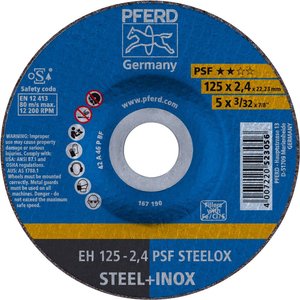 Tarcza tnąca wygięta PFERD PSF STEELOX 69198292 125 mm 10 szt.