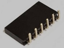 Listwa gniazdowa jednorzędowa 6-biegunowa, kątowa, pozłacana, raster 2,54 mm, nierozdzielna BKL Electronic 10122215 Listwa złączy żeńskich (standardowa) 1 szt.