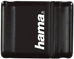 Pendrive USB 2.0 Hama Smartly, 16 GB, czarny, 10 MB/s / 10 MB/s, ultra mały
